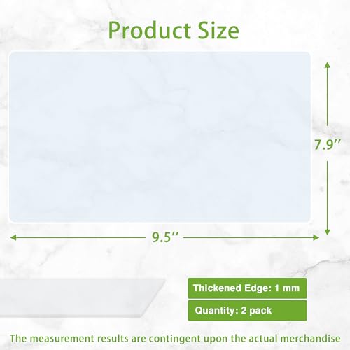 Small Silicone Mats for Kitchen Counter: Heat Resistant 7.9" x 9.5" 2Pcs - color: Clear(1mm 2Pcs), size: 9.5"L x 7.9"W