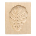 HARFINGTON Wooden Cookie Mould 3.94" x 3.15" Wooden Cookie Biscuit Mould Leaf Carved Baking Cookie Tool Biscuit Press Stamp - style: Leaf