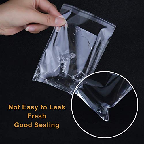 NEOACT 300 PCS 5"x7" Clear Resealable Cellophane Bags Good for Bakery, Candle, Soap, Cookie Poly Bags. (Pack of 2) - size: 300 Count (5"x7") (Pack of 2)