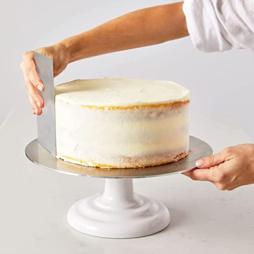 8.6 Inch Stainless Steel Cake Scraper Metal Scraper for Cake Smoother Leveler Scraper Cake Decorating Comb Cake Cutter for Mousse Butter Cream - size: Style 1