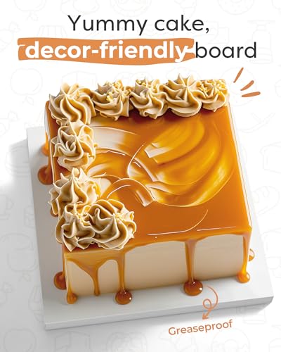 Kootek Cake Board 14 Inch Square Cake Drum Base para Pastel, 1 Pack - size: 14 Inch/1 Pack