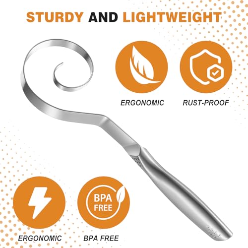 Didaey 2 Pcs Seamless Danish Dough Whisk 10" Stainless Steel Dutch Bread Dough Whisk Tool for Sourdough Bread Baking, Whisking, Pastry, Cake Batter, Biscuits, Dishwasher Safe