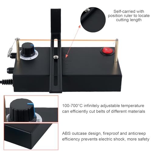 Heat Cutting Tool - Electric Hot Ribbon Cutter - 0-700 Adjustable for Webbing & DIY Rope Craft -Usemaquina para cortar liston - US Plug