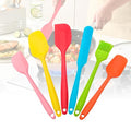 Silicone Spatula 6 Packs Food Grade Kitchen Utensils with Silicone Brush - color: Multicolors