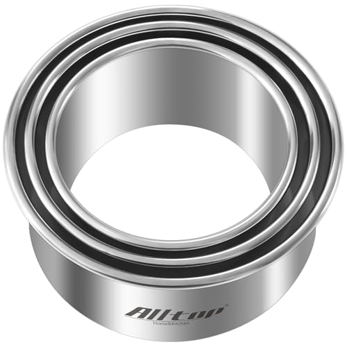 ALLTOP Circle Biscuit Cutter Set, Stainless Steel, 3PC Round