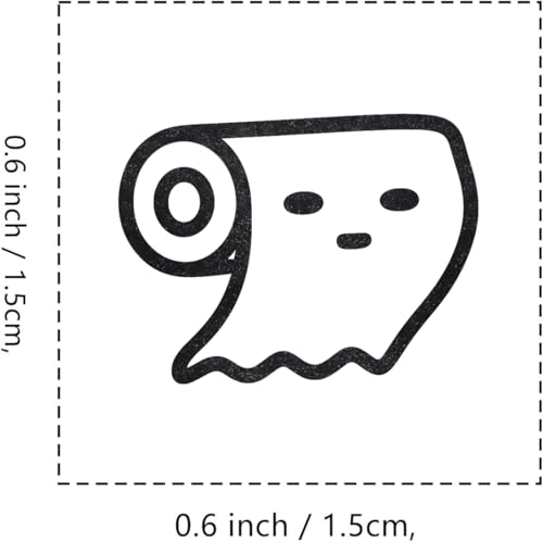 Toilet Paper Rubber Stamp, 3/5 Inch Small Mini Stamp for Scrapbooking Card Making Planner