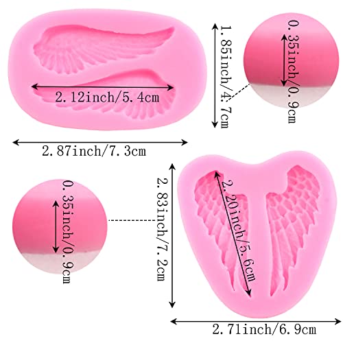 Mujiang Angels Wings Fondant Silicone Molds Set Of 4 - color: Style A