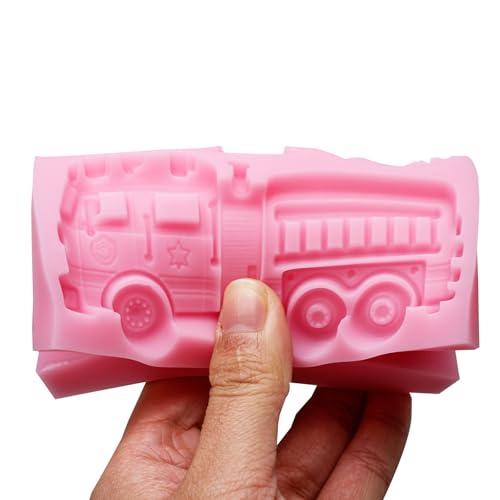 Firefighter Silicone Fondant Mold, Fire Truck Chocolate Molds