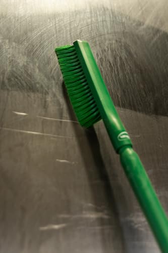 Vikan 4592 Hand Brush, Medium Stiff Bristles, Food Safe, Ergonomic Grip for Kitchens and Industrial Use (Purple) - color: Purple