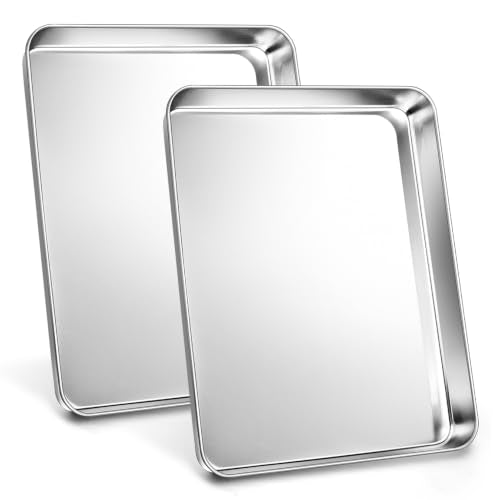 16"x12" Baking Sheet Pan(2Pcs), Joyfair Stainless Steel Toaster Oven Tray - size: 16"x12"