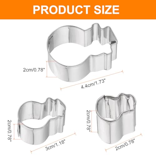 HARFINGTON 3Pcs Snowman Cookie Cutters Set Assorted Sizes Stainless Steel Christmas Winter Holiday Cookie Cutters Biscuit Mould for Pastry Fondant Cake Cookie - style: Snowman