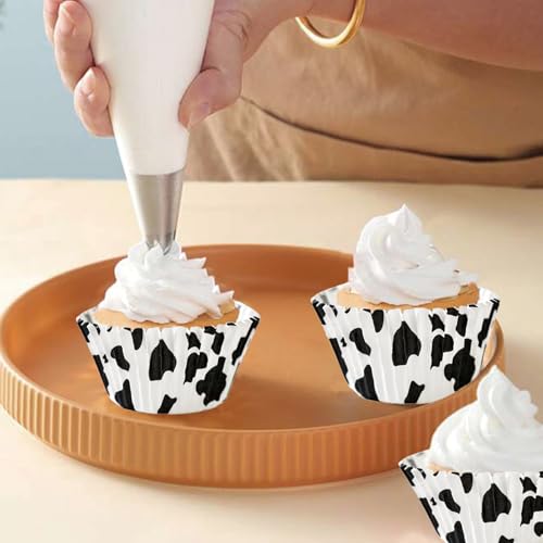 Cupcake Liners Baking Cups 100 Pack Standard Food Grade Paper Muffin Cups - color: Black