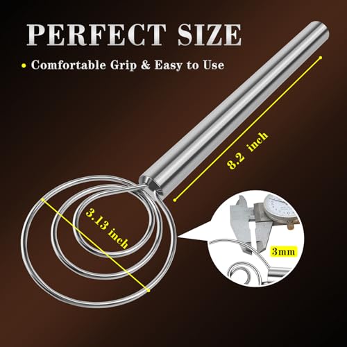 TEEVEA Danish Dough Whisk Stainless Steel for Sourdough Bread - color: Stainless Steel 3-Circle