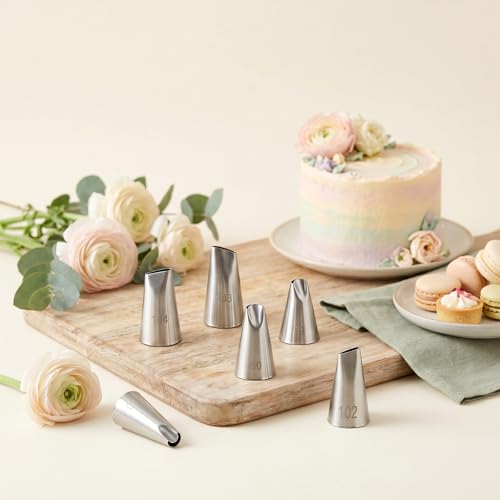 6 PCS Piping Tips Set, Cake Decorating Tips, Flower Icing Nozzles