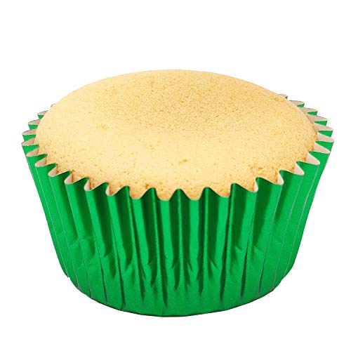 Standard Green Foil Cupcake Liners Muffin Baking Cups for Party and More, 100-Count - color: Green