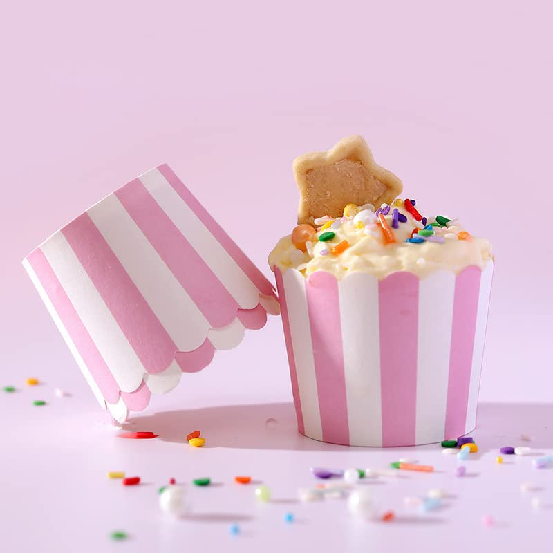 100pcs Random Colorful Premium Greaseproof Cupcake Paper Liners No Muffin Pan Needed Cupcakes Papers - color: Style 1, size: 100Pcs