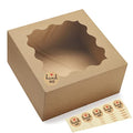 Eupako Auto-popup 10x10x5 Cake Boxes with Window, 24 Pack Brown Bakery Box - color: Brown