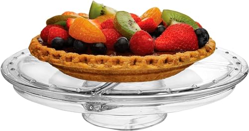 Extra Large (12") 6 in 1 Acrylic Cake Stand with Dome Lid Multifunctional