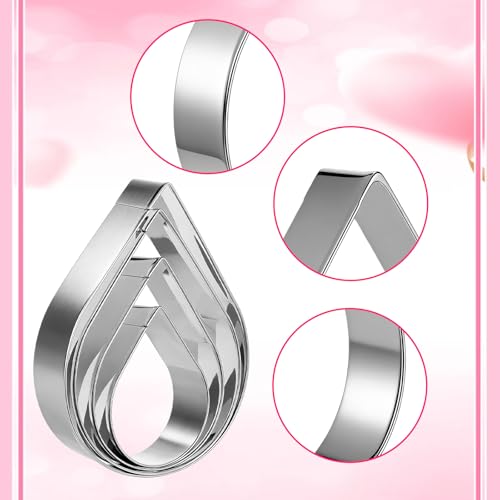 Raindrops Cookie Cutter Set, 2 Inch, 3 Inch, 4 Inch, 5 Inch