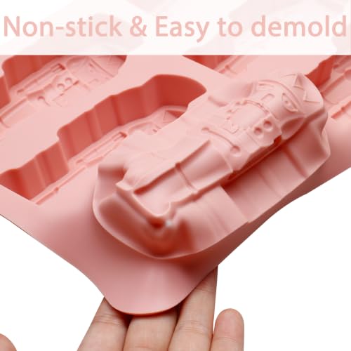 Nutcracker Silicone Mold for Chocolate Candy Christmas - color: Pink-QY402