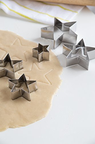 Fox Run Stainless Steel Star Cookie Cutters, Set of 5 Star Shaped Cutters - size: Set of 5