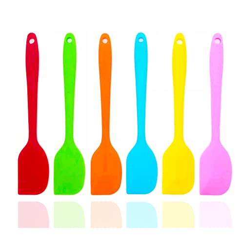 6 Pcs Silicone Spatulas, Small Rubber Spatula 8.3 inch