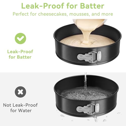 USLAI 4 Inch Mini Springform Pan Set, Nonstick & Leakproof, 4 Pieces - size: 4 Inch