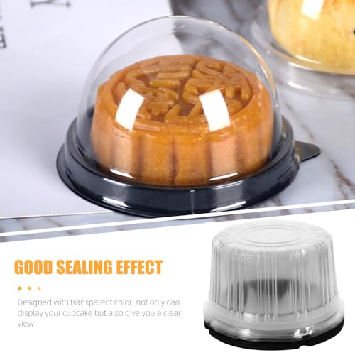 Operitacx 10pcs Clear Food Container Cake Containers Carriers Packaging with Lids 6inch(Style) - color: Transparent