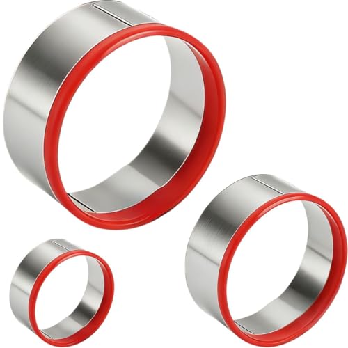 3-Piece Round Cookie Cutter Set, Stainless Steel 3/4/5 Inch - style: Round