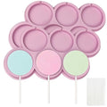 Round Lollipop Molds 2 inch Silicone Chocolate Lolly Mold 2pcs Round Shapes Lollipop Candy Sucker Molds with 25 Sticks - size: Round