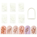 7pcs Leaf Polymer Clay Stamps Cutter Mold Set