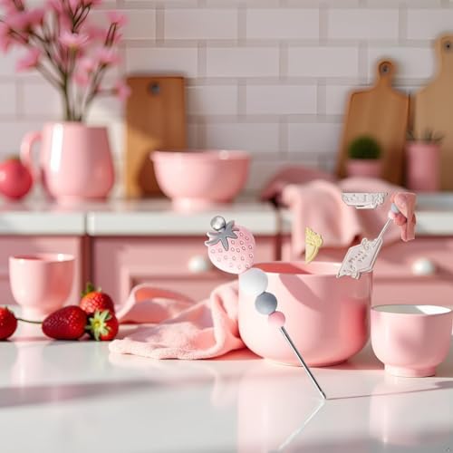 1pc Pink Professional Pastry Scriber Needle,Cookie Biscuit Scriber Needle Strawberry Sugarcraft Needle Sugar Stir Tool For Professional Pastries Bakeware
