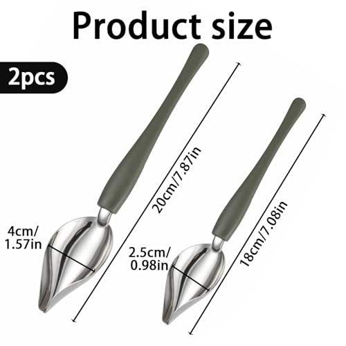Professional Culinary Precision Drawing Decorating Spoon Set, 2Pcs Stainless Steel Chocolate Drizzle Spoons, Plating Spoon for Cake Dessert Decorating, Chef Dipping Sauce Tool