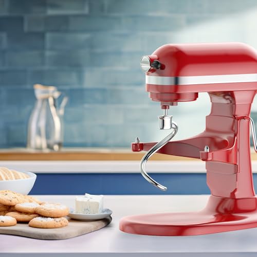 COFUN Stainless Steel Spiral Dough Hook for Kitchenaid Stand Mixers - color: Sliver- 5Plus & 6QT Spiral Hook