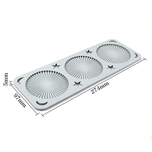 TUKE 3D Hollow Lace Fondant Molds Fruits Leaf Shape Lace Mat Party Cake Decoration Tool Cupcake Mat Silicone Molds for Polymer Clay Chocolate Baking Gummy Mould (Shell_10.96x3.88x0.2inch_O) - size: Shell_10.96x3.88x0.2inch_O