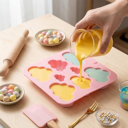 8 Cavity Clouds Shaped Silicone Chocolate Molds - color: Style C
