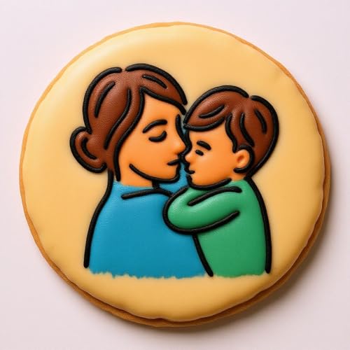 Reusable PYO Cookie Stencil Paint Your Own Custom Design Unique Cookies Stencils Creates Custom Coloring Pages Designs, Perfect for Kids, Parties, and Bakers.Detailed Designs (Mother's Day) - style: Mother's Day