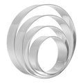 HARFINGTON Circle Round Cookie Cutter Set Stainless Steel Geometric - style: Circle