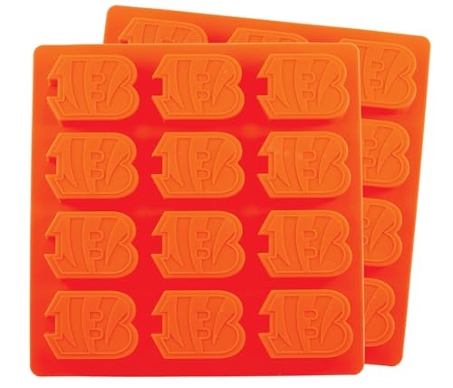 MasterPieces Game Day Set - FanPans NFL Cincinnati Bengals - Silicone Ice Cube Trays Two Pack - Dishwasher Safe - style: Cincinnati Bengals