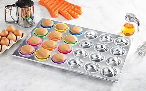 New Star Foodservice 37838 Commercial Grade Aluminum Muffin Pan - color: Silver, size: 24-Cups