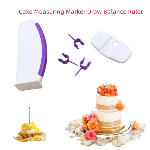 QIANG 2 Pcs Cake Measuring Marker Draw Balance Ruler,Cake Marker, Pattern Decoration Line Cake Edge Side Decorating Tools