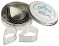 Ateco Plain Edge Tear Drop Cutters in Graduated Sizes, Stainless Steel, 6 Pc Set - size: Plain Edge, style: Tear Drop (6 pcs)
