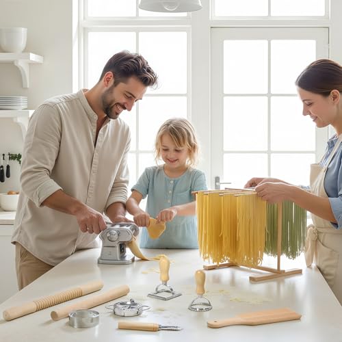 9Pcs Wood Pasta Making Kit - color: 9 PCS