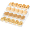 Tfwadmx 4 Tier Cookie Display Stand, Clear Acrylic Tiered Cupcake & Dessert Display Stand for Bakers, Vendors, Parties, Craft Fairs, and Market Booths