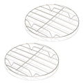 8.66" Round Cooking Rack, 2 Pcs, Stainless Steel - size: 8.66"