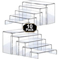 Aheroi Acrylic Risers Display Stands, Acrylic Stands for Display 10Pcs 2Set