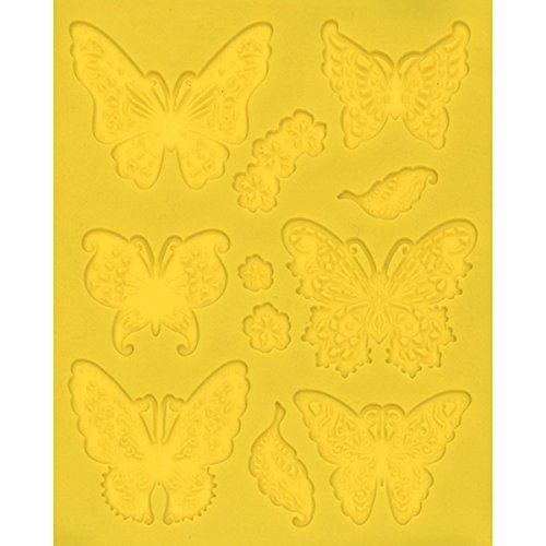 Global Sugar Art Silicone Cake Lace Mat, Small Butterfly Decor Lace Mold - style: Small Butterfly Décor