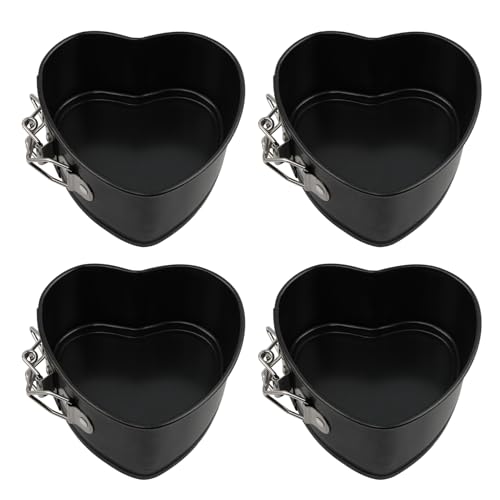4 Inch Heart Springform Pans, Set of 4 Baking Pan