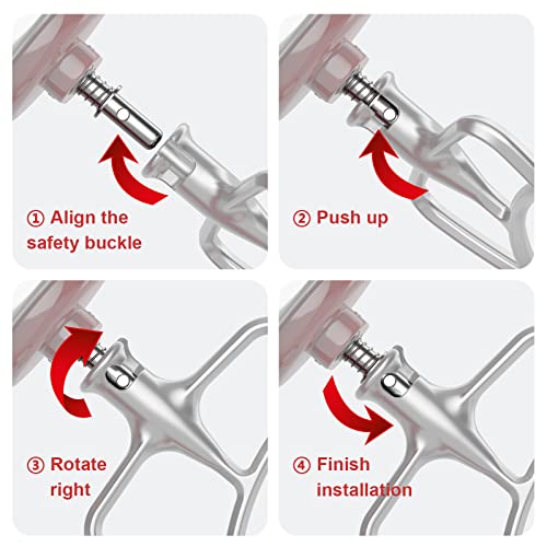 Stainless Steel Beaters for KitchenAid 4.5/5 Quart Tilt-Head Mixers - color: Silver - 4.5-5 Qt