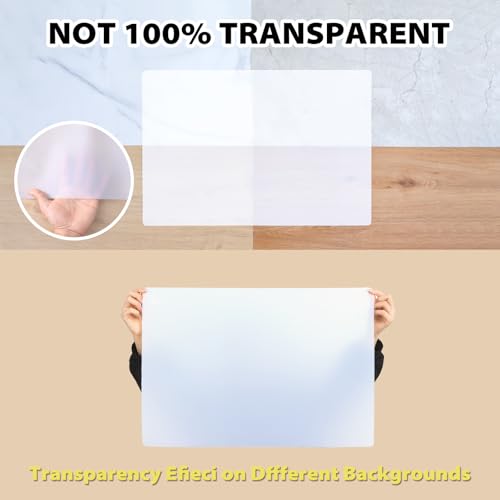 Thick Silicone Counter Mat Large 23.4x15.6" for Kitchen Countertop Crafts - color: White Translucent